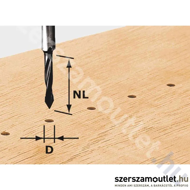 FESTOOL HW S8 D5/30 átmenőfúró 5mm, szár 8mm