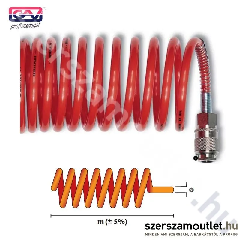 GAV RPL spiráltömlő 10m/6x8mm (SRU10-6)