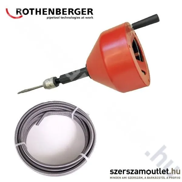 ROTHENBERGER ROSPI ECO 8 Kézi csőtisztító 7,5mx8mm-es spirál készlettel