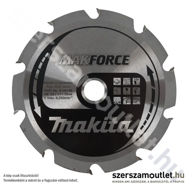 MAKITA MAKFORCE Körfűrésztárcsa durva vágására 190x30 mm Z12 (B-32144)