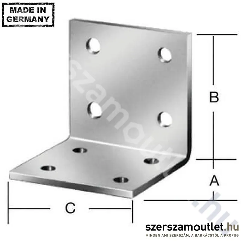 VORMANN Derékszög lemez 40x40x20mm