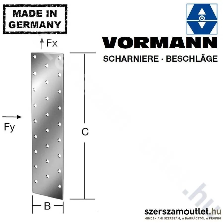 VORMANN Perforált lemez 100x300mm