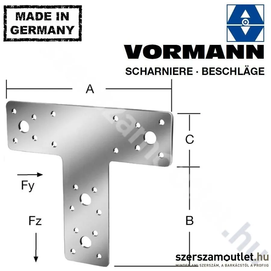 VORMANN T-lemez 80x68x38mm