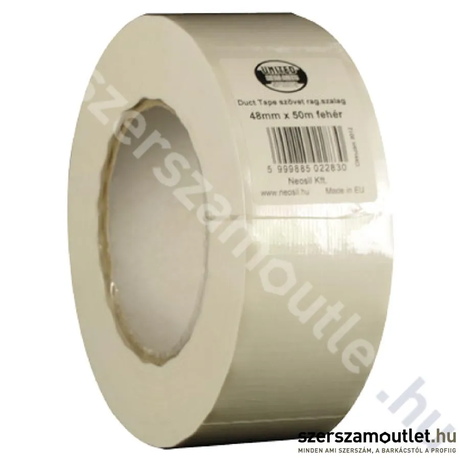 UNITED SEALANTS DUCT TAPE Szöveterősítésű ragasztószalag 50m×48mm [Fehér] (US8012)